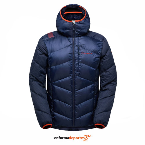 Chaqueta Hombre La Sportiva Bivouac Down | DEEP SEA/CHERRY TOMATO - Imagen 2