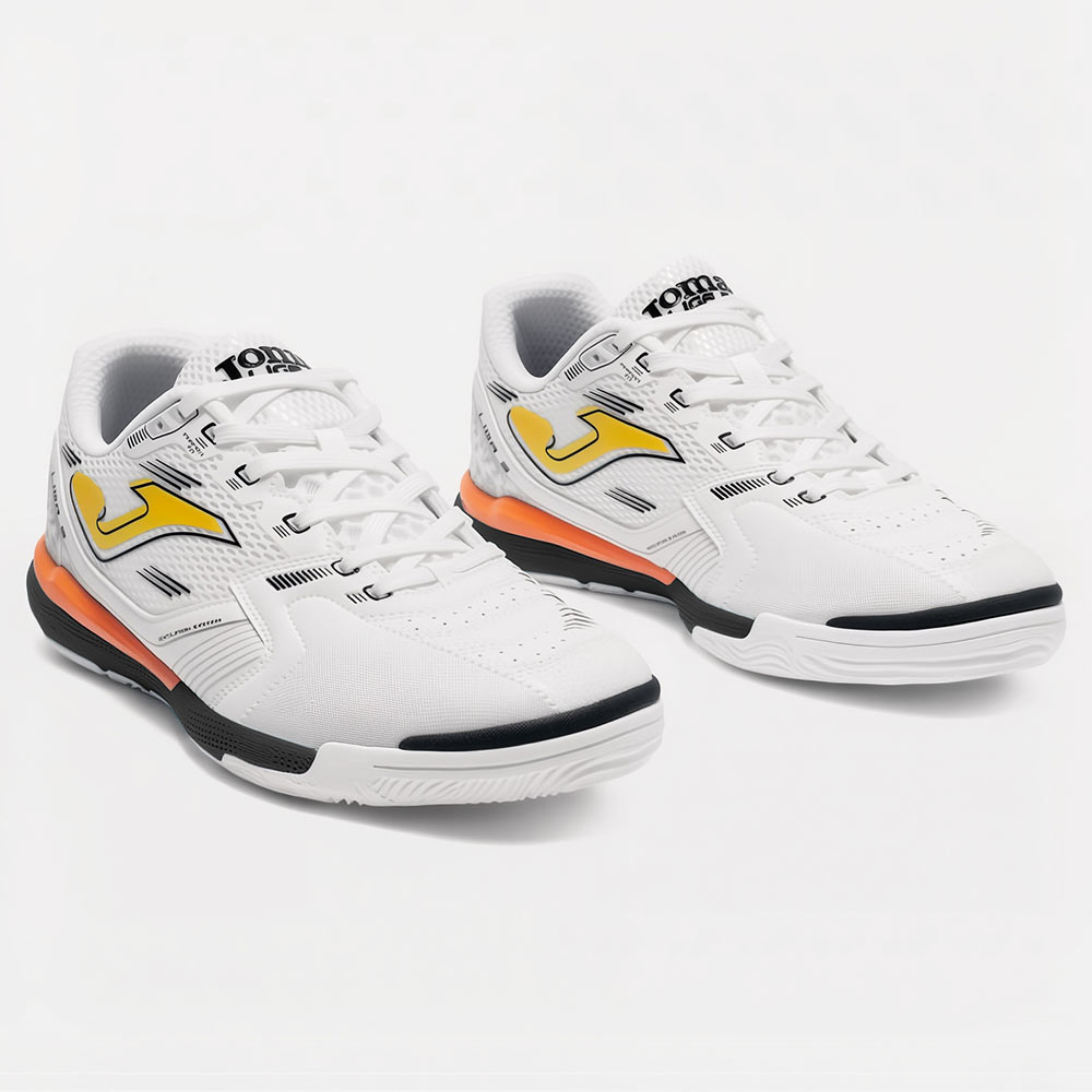 Zapatillas Futbol Sala Liga 5 2602 IN Blanco Amarillo Negro - Imagen 3