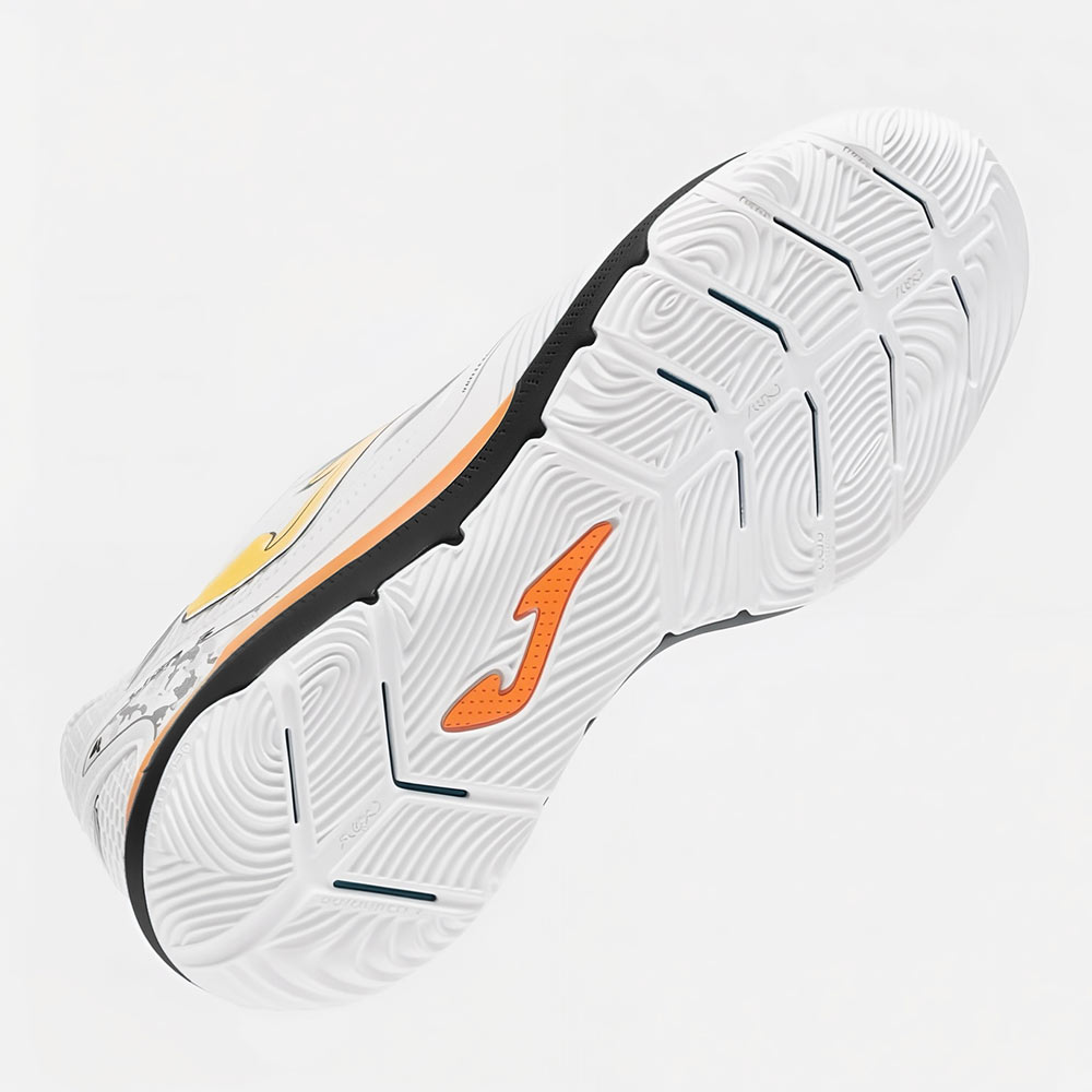 Zapatillas Futbol Sala Liga 5 2602 IN Blanco Amarillo Negro - Imagen 6