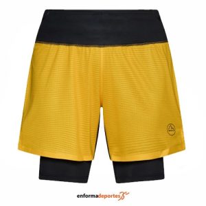 Pantalon corto hombre La Sportiva Ultra Distance | YELLOW/BLACK