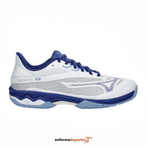 ZAPATILLA MUJER MIZUNO WAVE EXCEED LIGHT 2 CC | WHITE/BELLWETHERBLUE/BELA