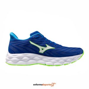 ZAPATILLA HOMBRE MIZUNO WAVE SKY 8 | REFLEX BLUE C/WHITE/GREEN