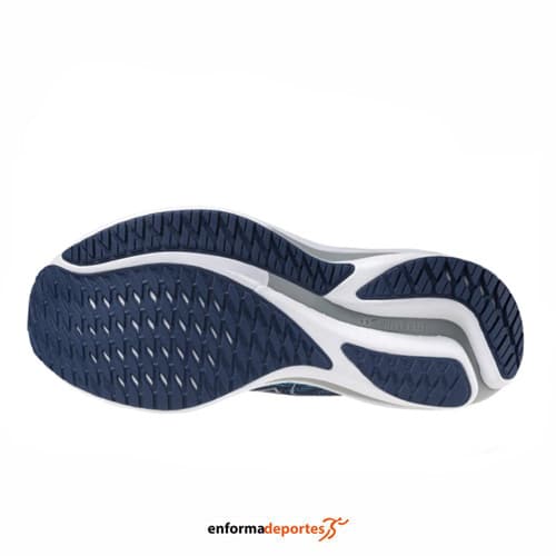 Zapatilla hombre Mizuno Wave Rider 28 | VINTAGEINDIGO/NEOMINT/FRO - Imagen 4