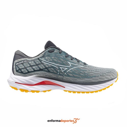 ZAPATILLA HOMBRE MIZUNO WAVE INSPIRE 20 | ABYSS/WHITE/CITRUS - Imagen 2