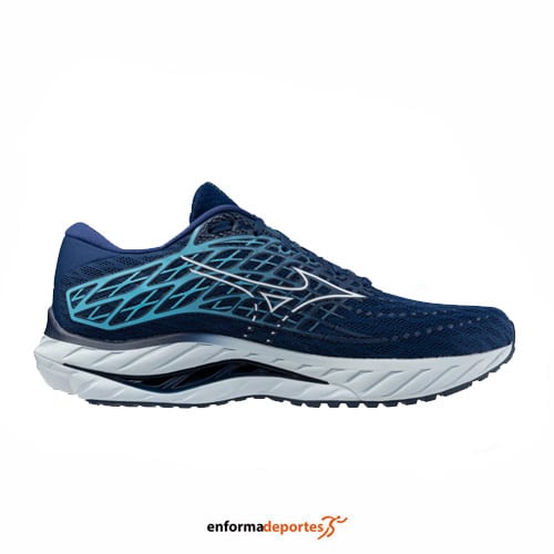 ZAPATILLA HOMBRE MIZUNO WAVE INSPIRE 20 | ESTATE BLUE/WHITE/RIVER B - Imagen 2