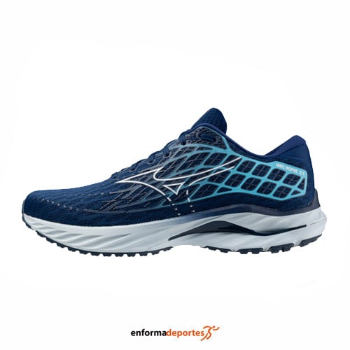 ZAPATILLA HOMBRE MIZUNO WAVE INSPIRE 20 | ESTATE BLUE/WHITE/RIVER B - Imagen 3