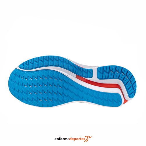 ZAPATILLA HOMBRE MIZUNO WAVE INSPIRE 21 | PEARL BLUE/WHITE/BLUE PAC - Imagen 4