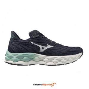 ZAPATILLA MUJER MIZUNO WAVE SKY 8 | INDIA INK/NEO SILVER/DUST