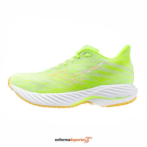 ZAPATILLA MUJER MIZUNO WAVE RIDER 28 | MIZUNO NEO LIME/FLAX/MIZU - Imagen 3