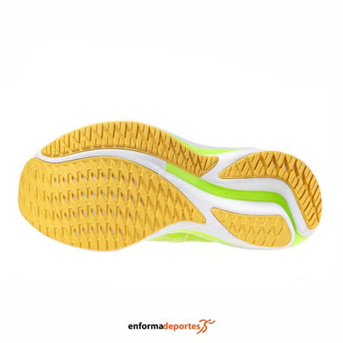 ZAPATILLA MUJER MIZUNO WAVE RIDER 28 | MIZUNO NEO LIME/FLAX/MIZU - Imagen 4