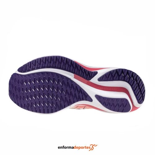 ZAPATILLA MUJER MIZUNO WAVE RIDER 28 | MIZSNOWWHITE/CAMELLIAROSE - Imagen 4