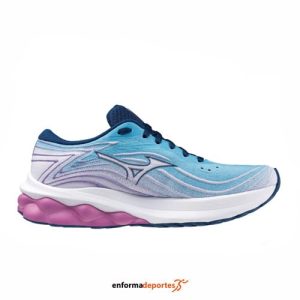 ZAPATILLA MUJER MIZUNO WAVE SKYRISE 5 | SWIM CAP/NAVY PEONY/HYACI