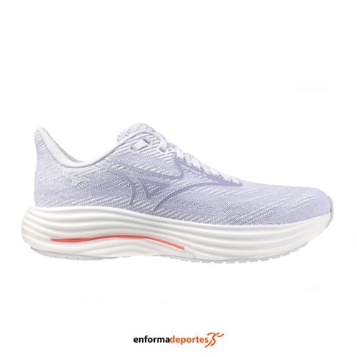 Zapatilla mujer Mizuno Wave Rider 29 | WHITE/ICELANDIC BLUE/STRI - Imagen 2