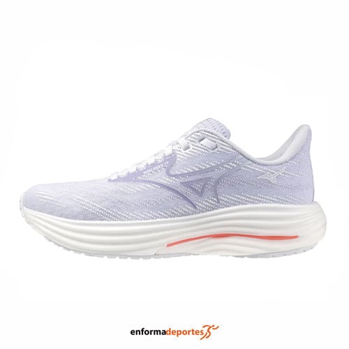 Zapatilla mujer Mizuno Wave Rider 29 | WHITE/ICELANDIC BLUE/STRI - Imagen 3
