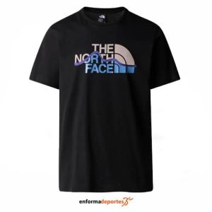 Camiseta hombre The North Face SS Mountain Line Tee | BLACK