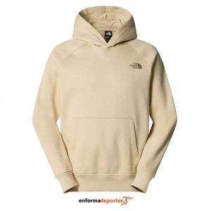 SUDADERA HOMBRE THE NORTH FACE RAGLAN BOX NSE HOODIE | GRAVEL/SMOKEY BROWN