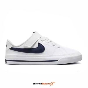 ZAPATILLA JUNIOR NIKE COURT LEGACY | WHITE/MIDNIGHT NAVY
