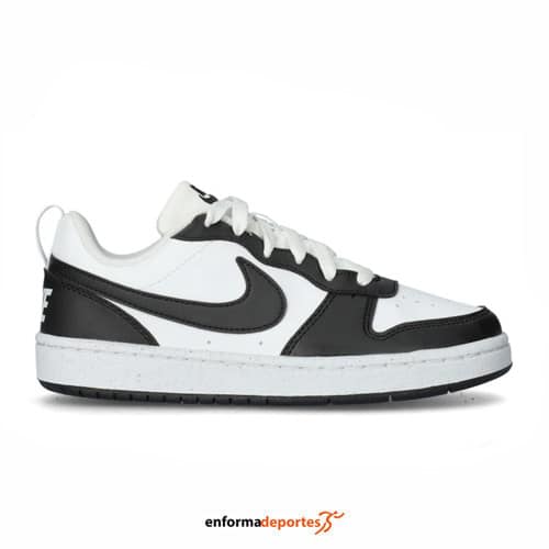 Zapatilla junior Nike Court Borough Low Recraft (Gs) | WHITE/BLACK - Imagen 2
