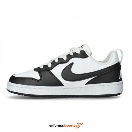 Zapatilla junior Nike Court Borough Low Recraft (Gs) | WHITE/BLACK - Imagen 3