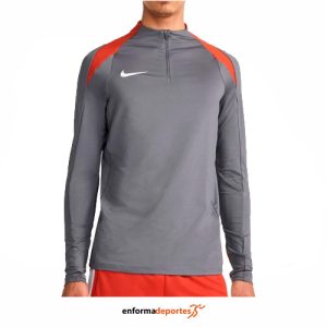 SUDADERA HOMBRE NIKE DF ACD23 DRIL TOP BR | IRON GREY/DRAGON RED/DRAG