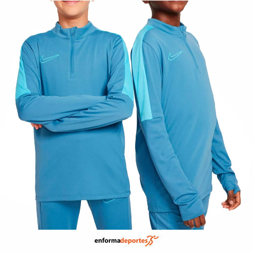 SUDADERA JUNIOR NIKE DF ACD23 DRILL TOP BR | AEGEAN STORM/BALTIC BLUE/ - Imagen 2