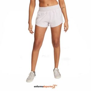 PANTALON CORTO MUJER NIKE ONE DRI-FIT MID-RISE 3 | PLATINUM VIOLET/REFLECTIV
