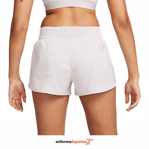 PANTALON CORTO MUJER NIKE ONE DRI-FIT MID-RISE 3 | PLATINUM VIOLET/REFLECTIV - Imagen 3