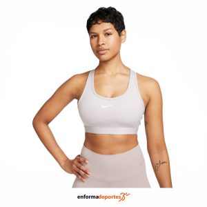 Top mujer Nike Swsh Med Spt | PLATINUM VIOLET/WHITE