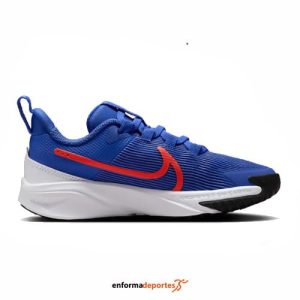 ZAPATILLA JUNIOR NIKE STAR RUNNER 4 NN (PS) | ASTRONOMY BLUE/TEAM ORANG