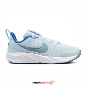 ZAPATILLA JUNIOR NIKE STAR RUNNER 4 NN (PS) | GLACIER BLUE/DENIM TURQ-A