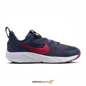 ZAPATILLA JUNIOR NIKE STAR RUNNER 4 NN (PS) | THUNDER BLUE/GYM RED-BLAC