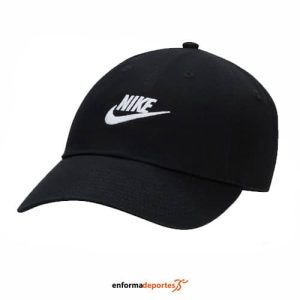 GORRA NIKE CLUB UNSTRUCTURED FUTURA WASH | BLACK/WHITE