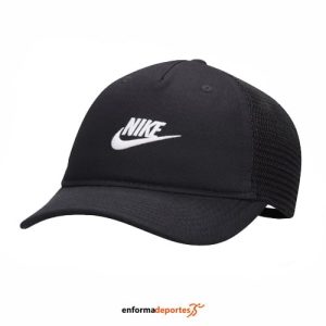 GORRA NIKE U NK RISE CAP S CB FUT TRKR L | BLACK/BLACK/WHITE