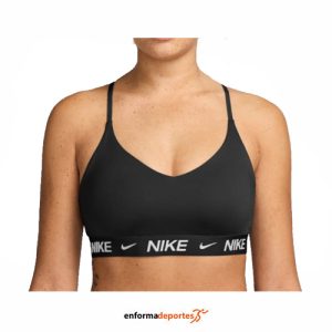 Top mujer Nike Indy Light Support Pad | BLACK/BLACK/WHITE
