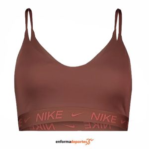 Top mujer Nike Indy Light Support Pad | RED SEPIA