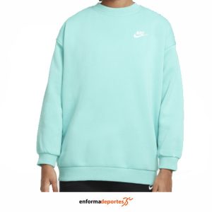 Sudadera junior Nike Sportswear Club Fleece | GREEN FROST/WHITE