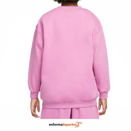 Sudadera junior Nike Sportswear Club Fleece | MAGIC FLAMINGO/WHITE - Imagen 3