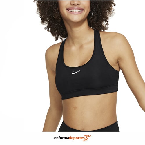 TOP JUNIOR NIKE SWOOSH SPORT | BLACK/WHITE - Imagen 2