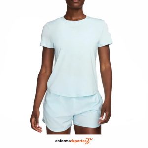 CAMISETA MUJER NIKE ONE CLASSIC DRI-FIT | GLACIER BLUE/BLACK