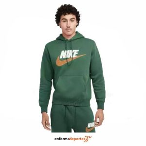 SUDADERA HOMBRE NIKE CLUB FLEECE PULLOVER HOODIE | FIR/FIR