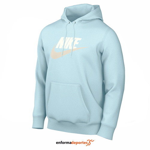 SUDADERA HOMBRE NIKE CLUB FLEECE PULLOVER HOODIE | GLACIER BLUE/GLACIER BLUE - Imagen 2