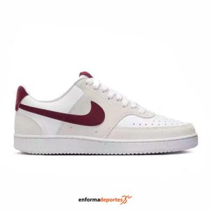 ZAPATILLA MUJER NIKE COURT VISION LOW | WHITE/TEAM RED-ADOBE-DRAG