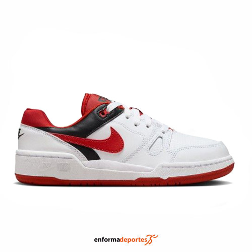 ZAPATILLA JUNIOR NIKE FULL FORCE LOW | WHITE/MYSTIC RED-BLACK-TE - Imagen 2