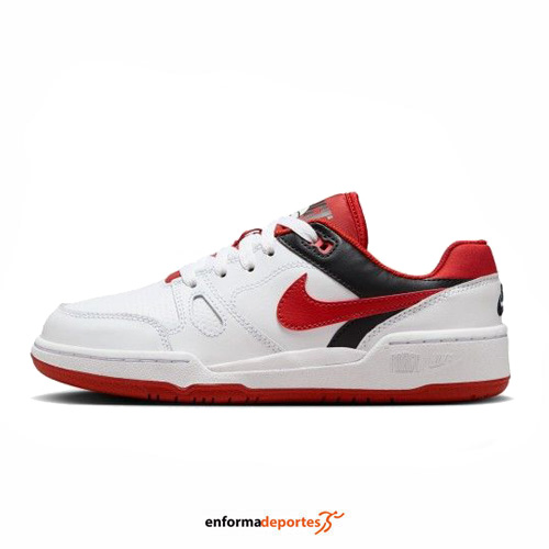 ZAPATILLA JUNIOR NIKE FULL FORCE LOW | WHITE/MYSTIC RED-BLACK-TE - Imagen 3