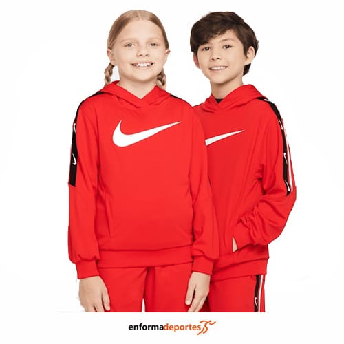 SUDADERA JUNIOR NIKE SPORTSWEAR CLUB+ | UNIVERSITY RED - Imagen 2