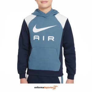 SUDADERA JUNIOR NIKE AIR PULLOVER HOODIE | AEGEAN STORM/MIDNIGHT NAV