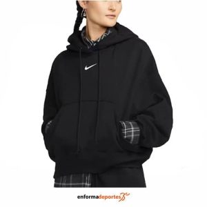 Sudadera mujer Nike Sportswear Phoenix Fleece | BLACK/SAIL