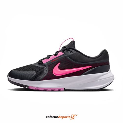 Zapatilla junior Nike Star Runner 5 | OFF NOIR/HYPER PINK-PLAYF - Imagen 3