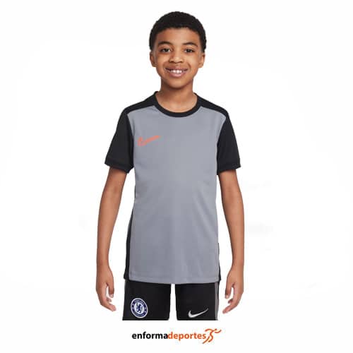 Camiseta Junior Nike Academy Dri-Fit | COOL GREY/BLACK/BRIGHT CR - Imagen 2