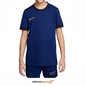 Camiseta Junior Nike Academy Dri-Fit | BLUE VOID/BLACK/ORANGE PU